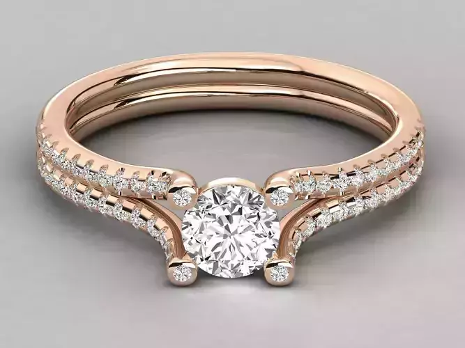 Women solitaire ring 3dm stl render detail  3D print model