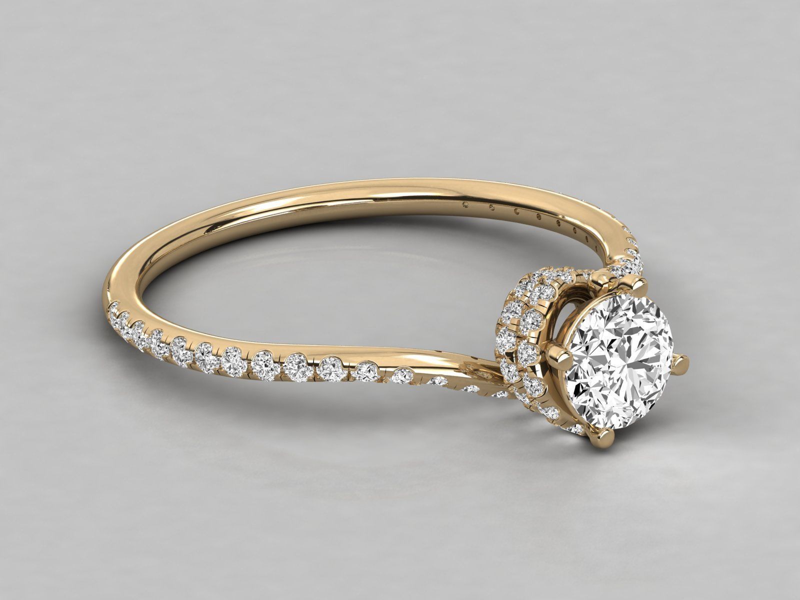 Women solitaire ring 3dm stl render detail 3D print model_8