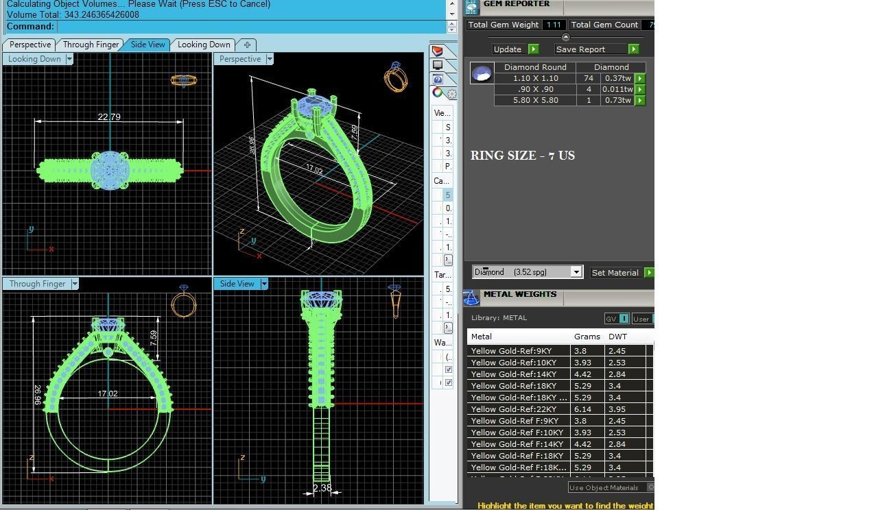 Women solitaire ring 3dm stl render detail 3D print model_10