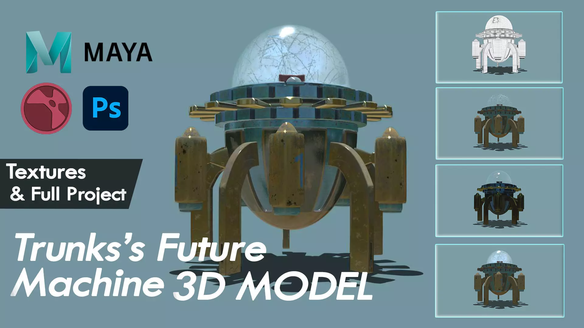 DBZ Trunks Future Machine 3D Model 3D model