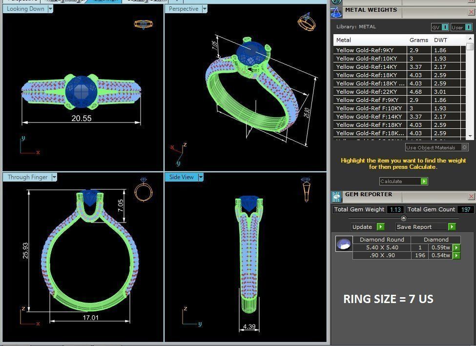 Women solitaire ring 3dm stl render detail 3D print model_3