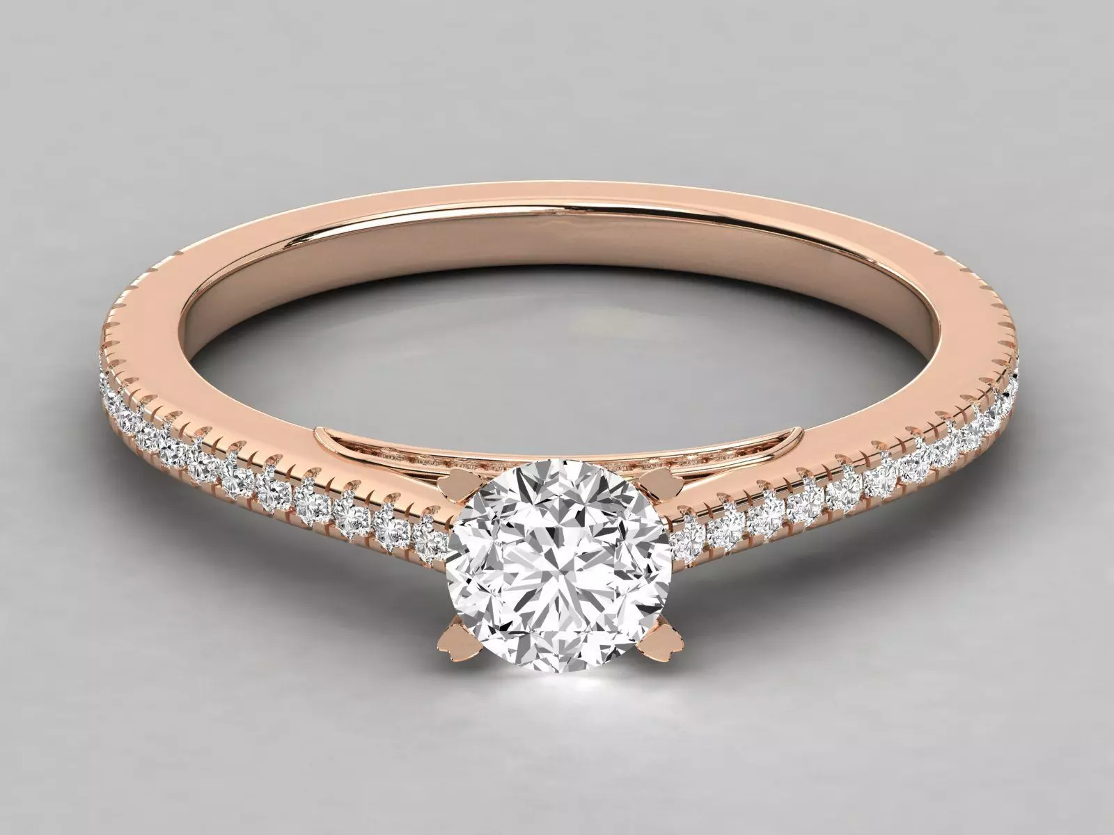 Women solitaire ring 3dm stl render detail 3D print model