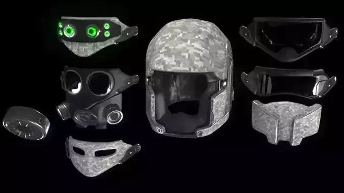 Mk VI Legio Tactical Helmet Low-poly 3D model