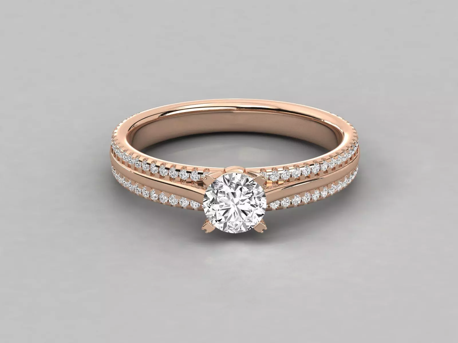 Women solitaire ring 3dm stl render detail  3D print model_0