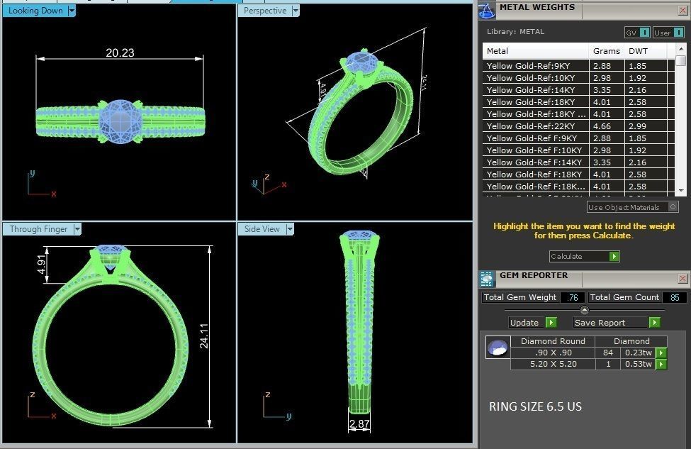 Women solitaire ring 3dm stl render detail  3D print model_3