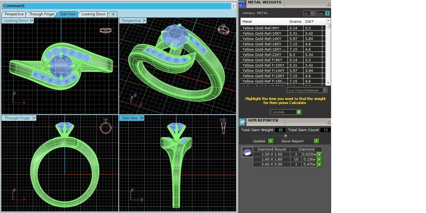 Women solitaire ring 3dm stl render detail 3D print model_3