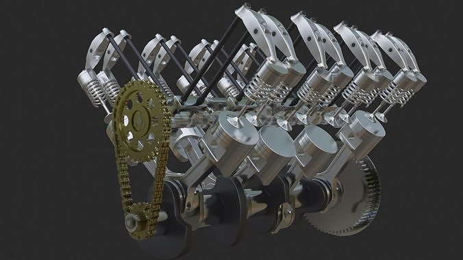 V8 Engine 3D model