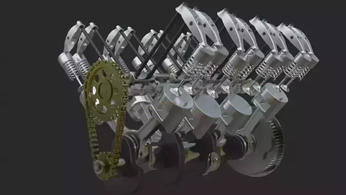 V8 Engine 3D model