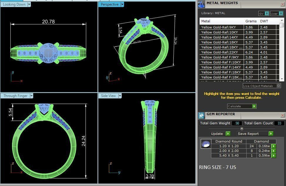 Women solitaire ring 3dm stl render detail  3D print model_3