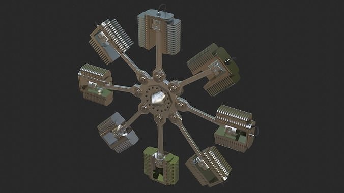 Radial Engine 3D model