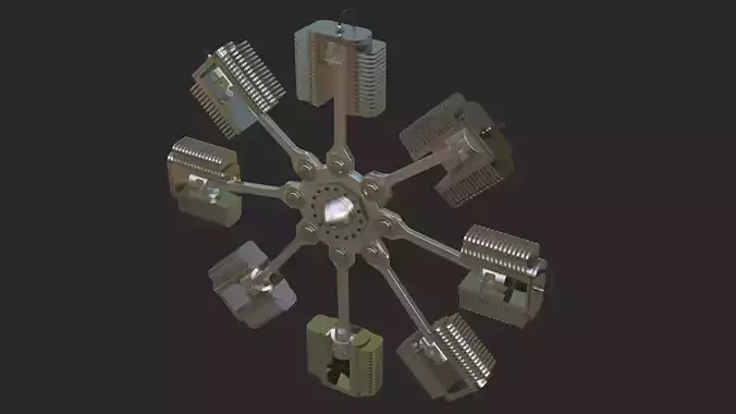 Radial Engine 3D model