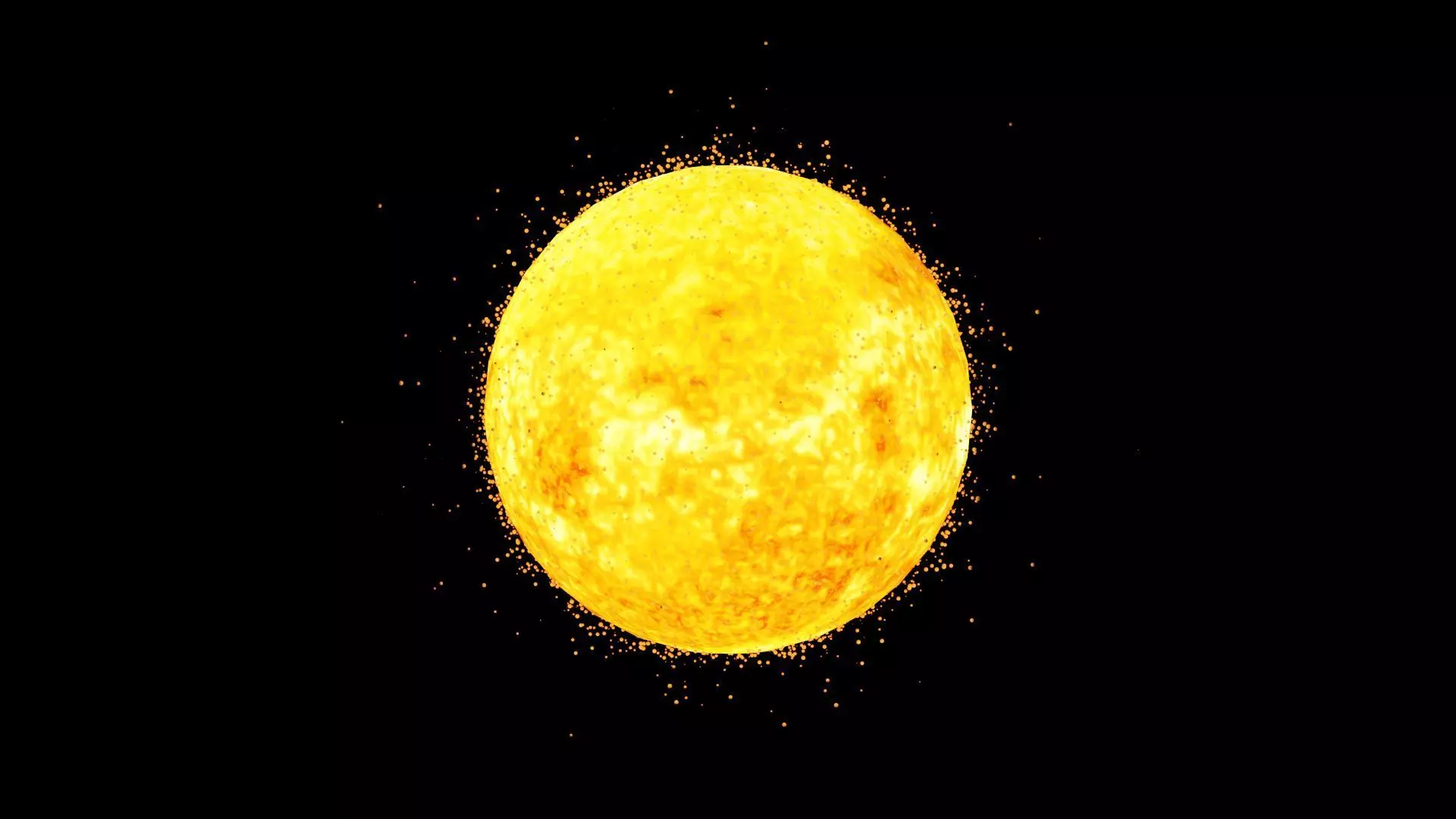 The Sun in space Low-poly 3D model_0