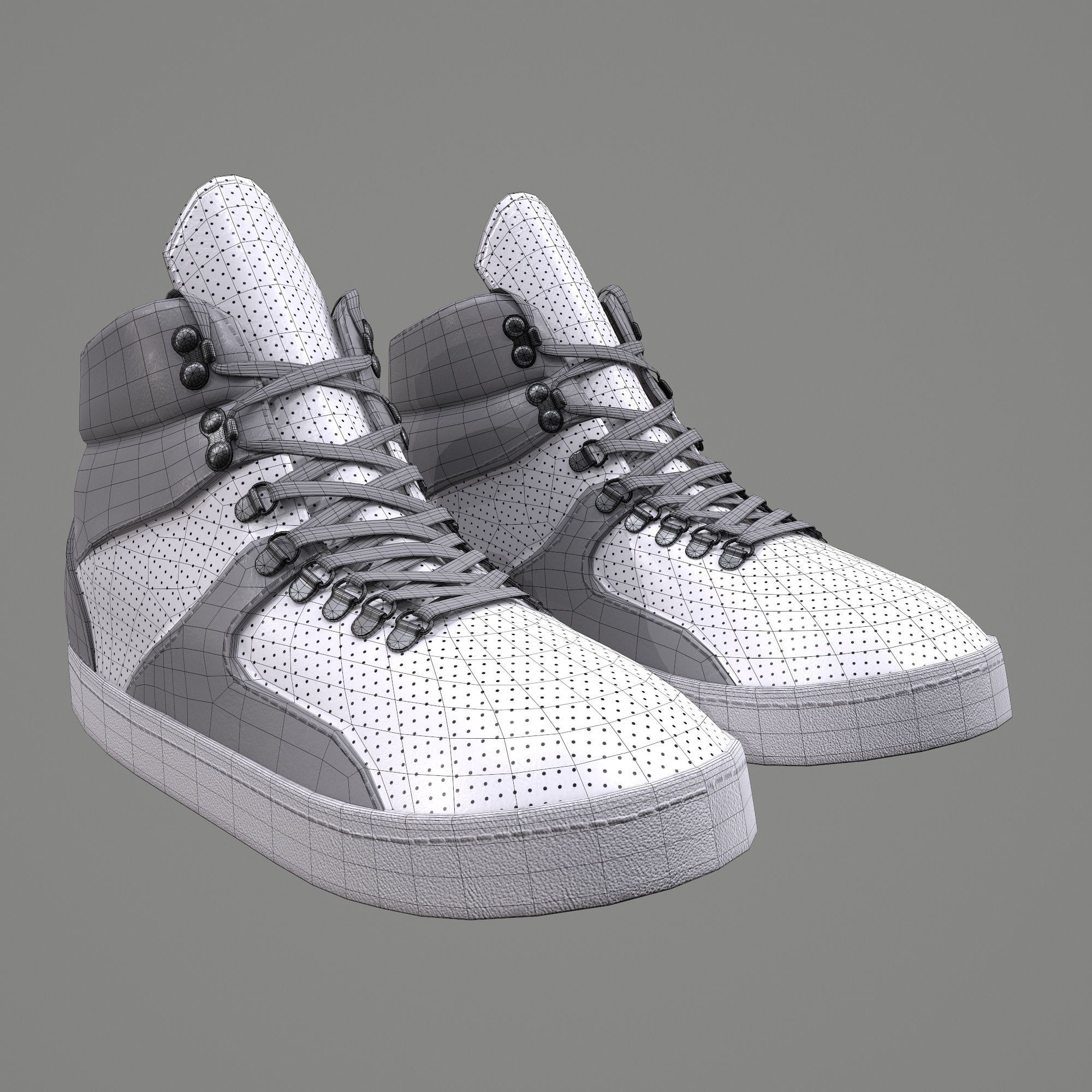 Sport Shoes Low-poly 3D model_5