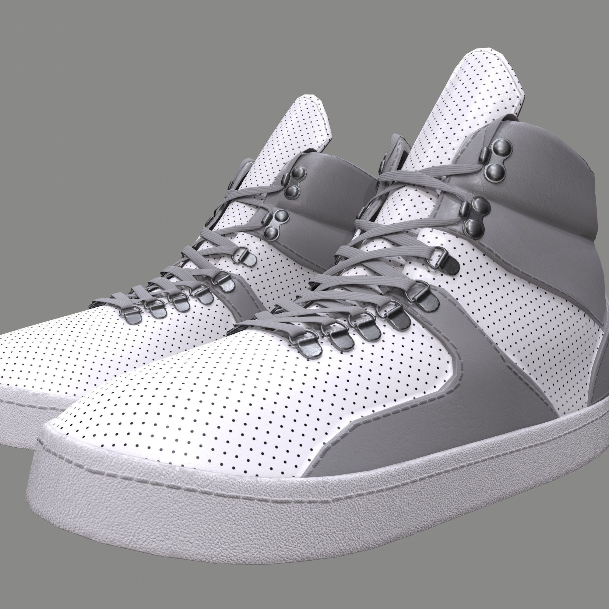 Sport Shoes Low-poly 3D model_4