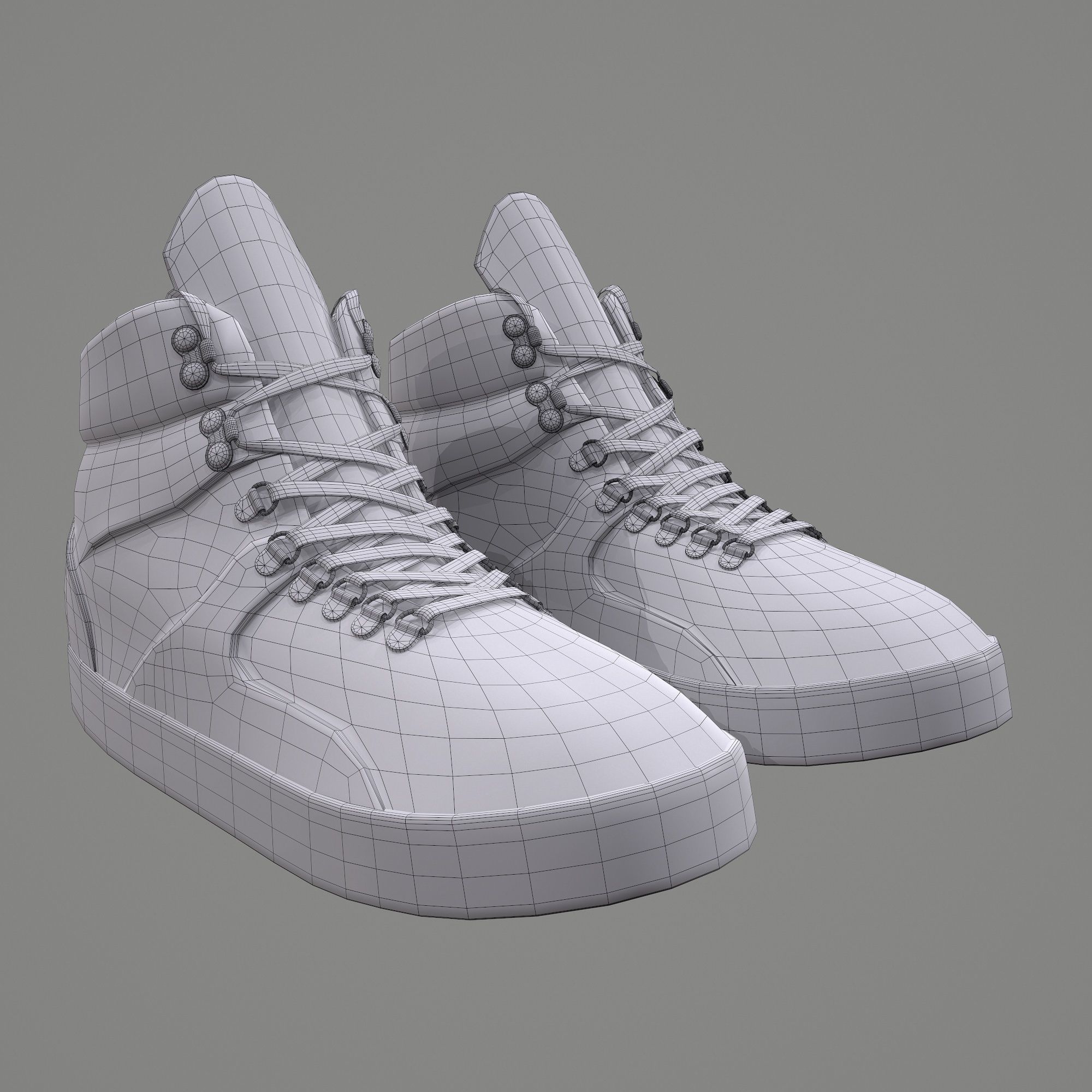 Sport Shoes Low-poly 3D model_6