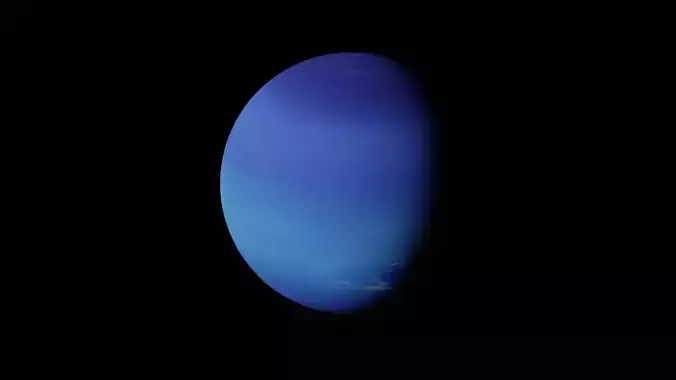 Neptune planet taken Low-poly 3D model