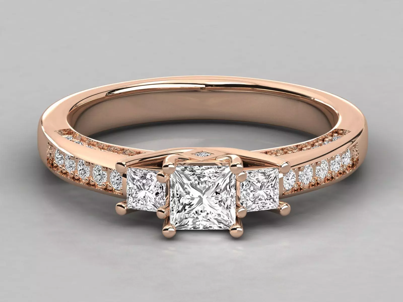 Women solitaire ring 3dm stl render detail 3D print model_0