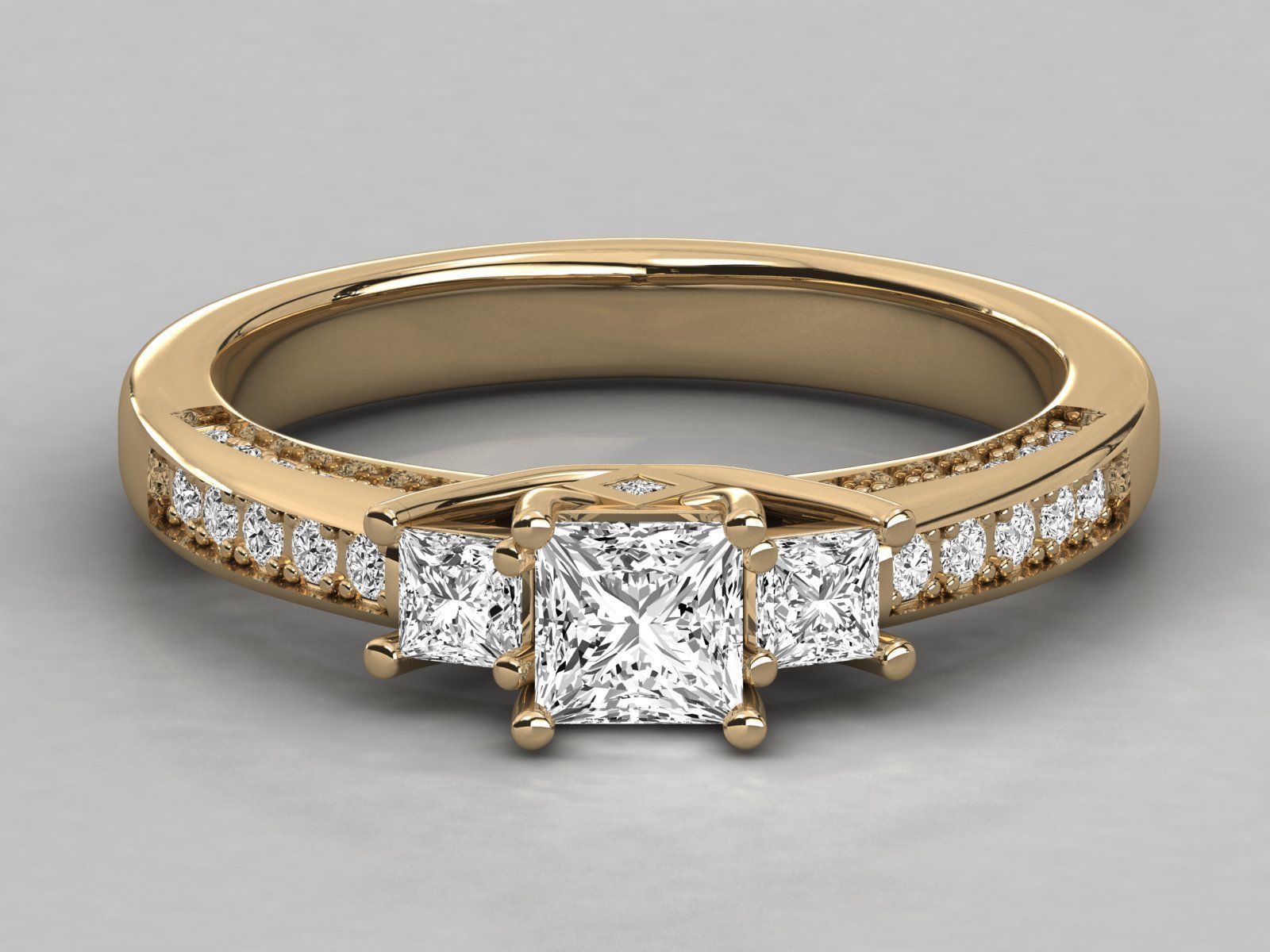 Women solitaire ring 3dm stl render detail 3D print model_9