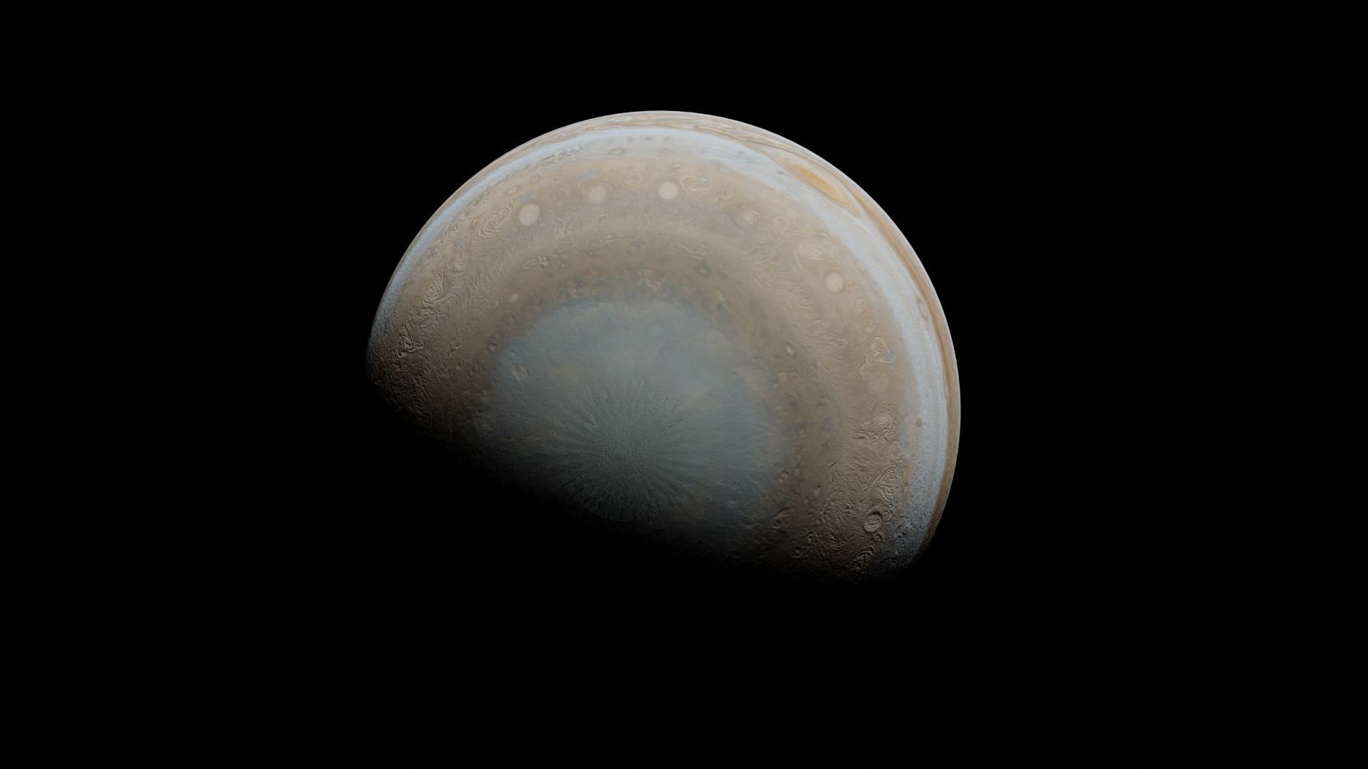 Jupiter Low-poly 3D model_4