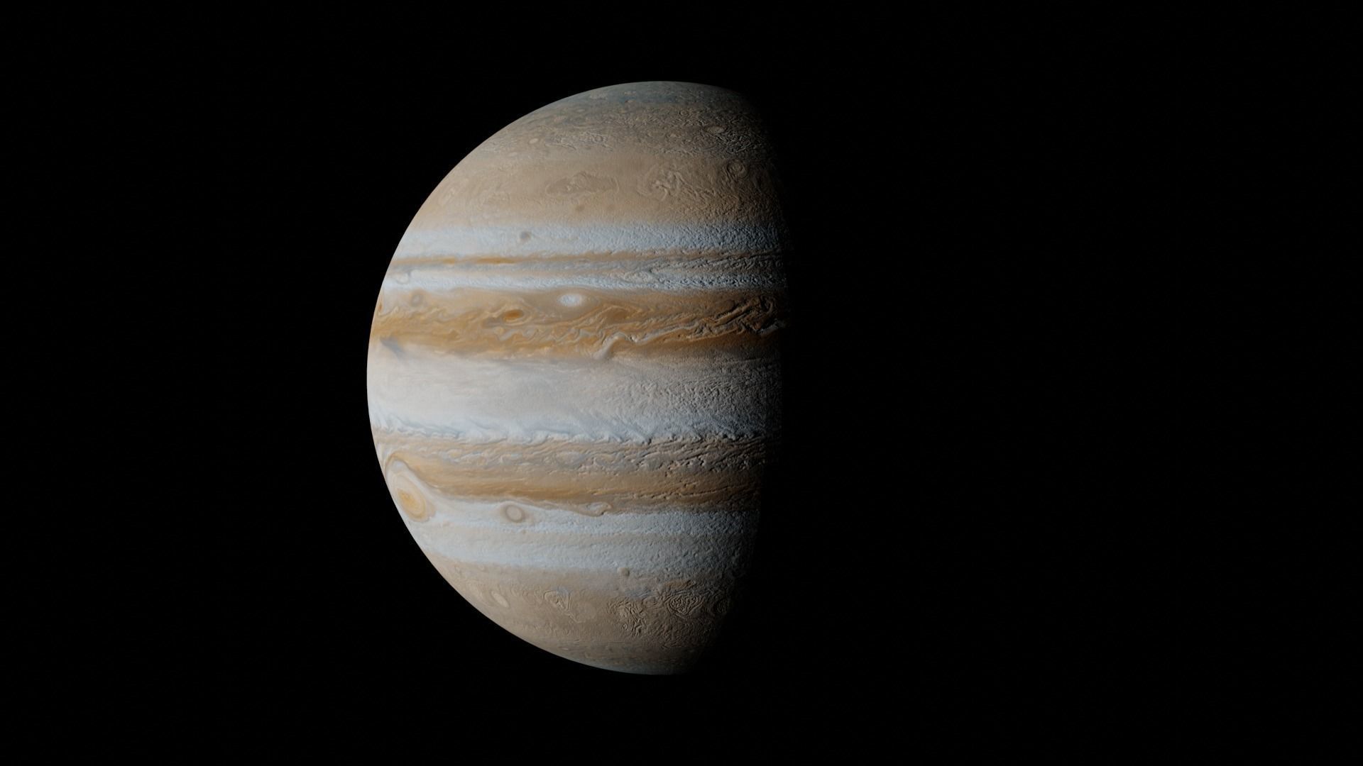 Jupiter Low-poly 3D model_2