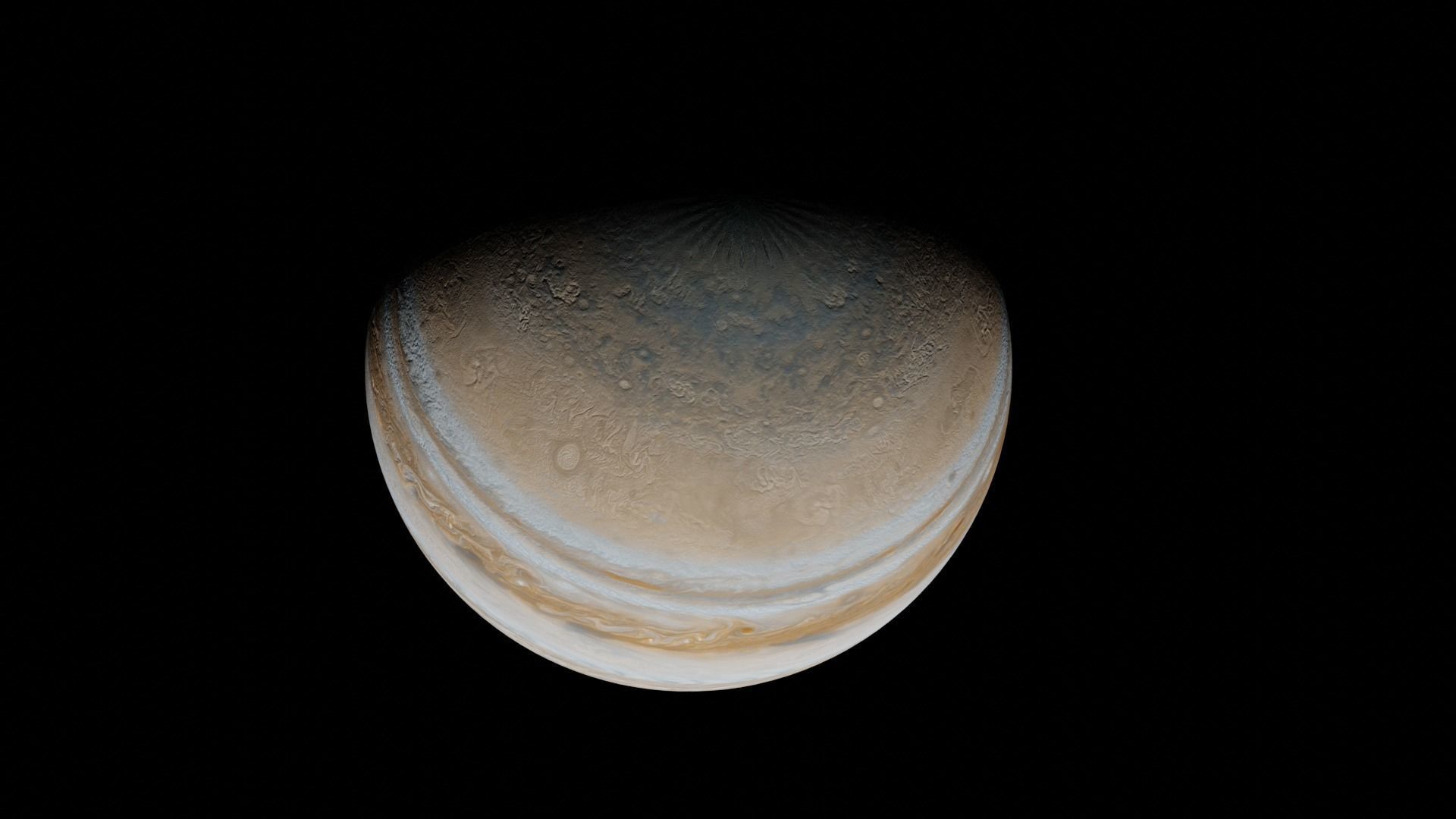 Jupiter Low-poly 3D model_3