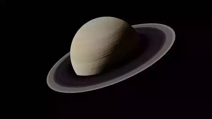 Saturn rings of Low-poly 3D model