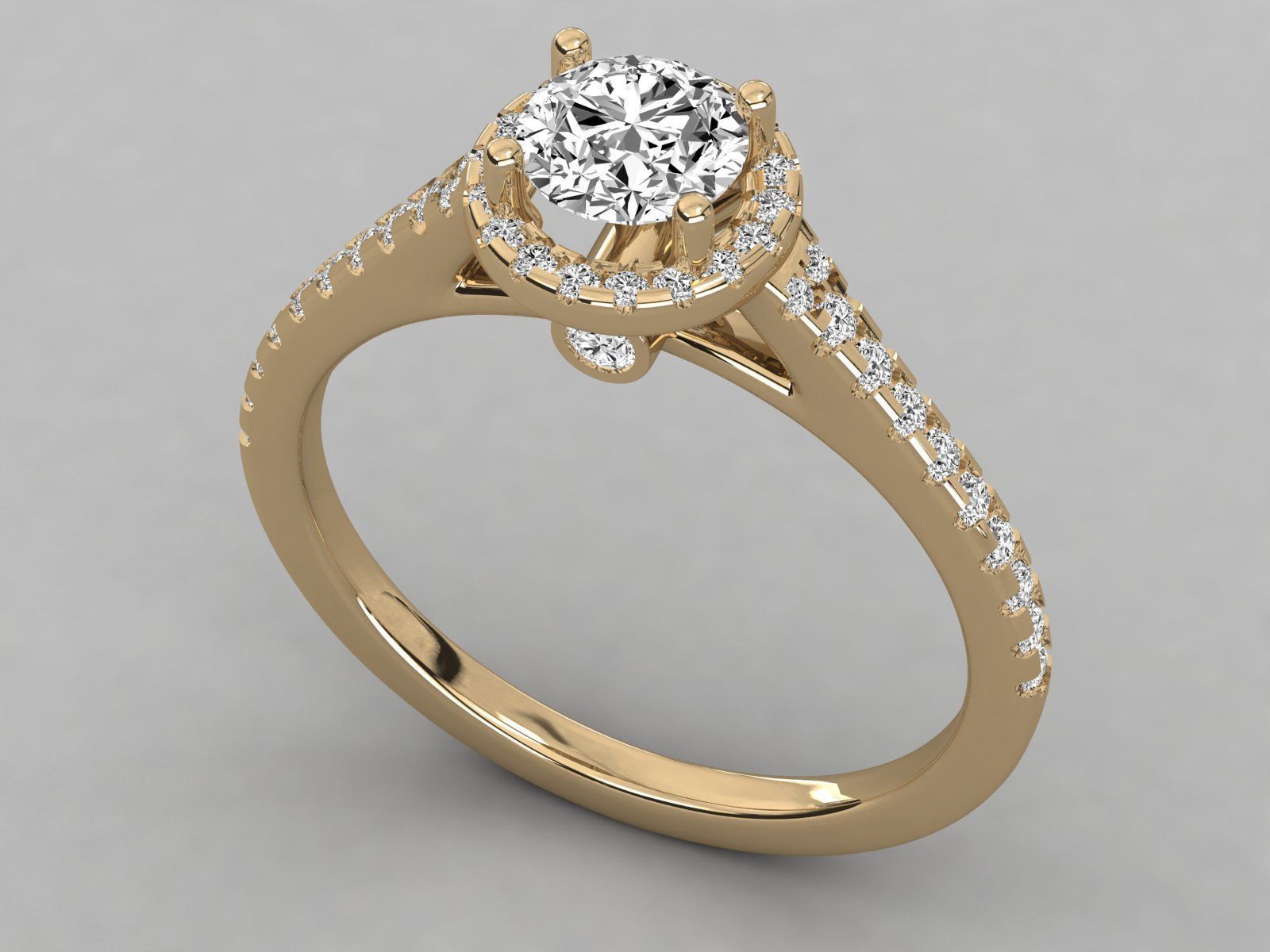 Women solitaire ring 3dm stl render detail 3D print model_9