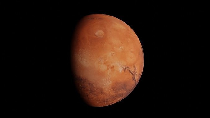 Photorealistic Mars Low-poly 3D model