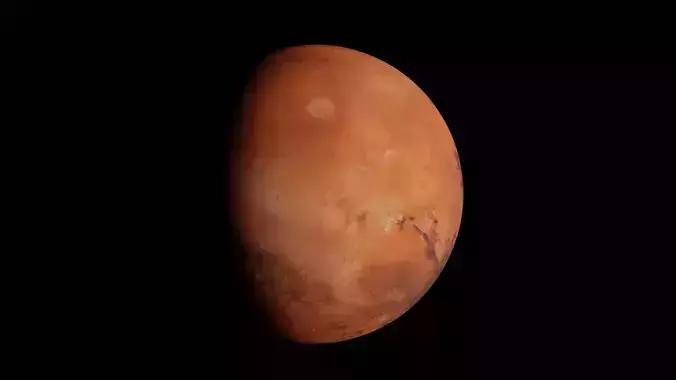 Photorealistic Mars Low-poly 3D model