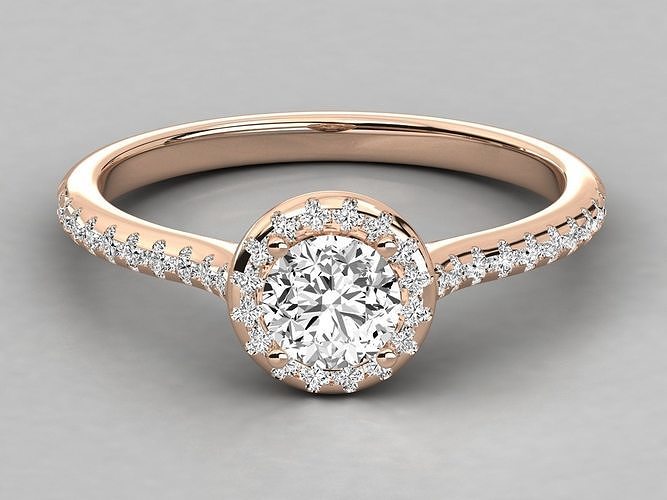 Women solitaire ring 3dm stl render detail  3D print model