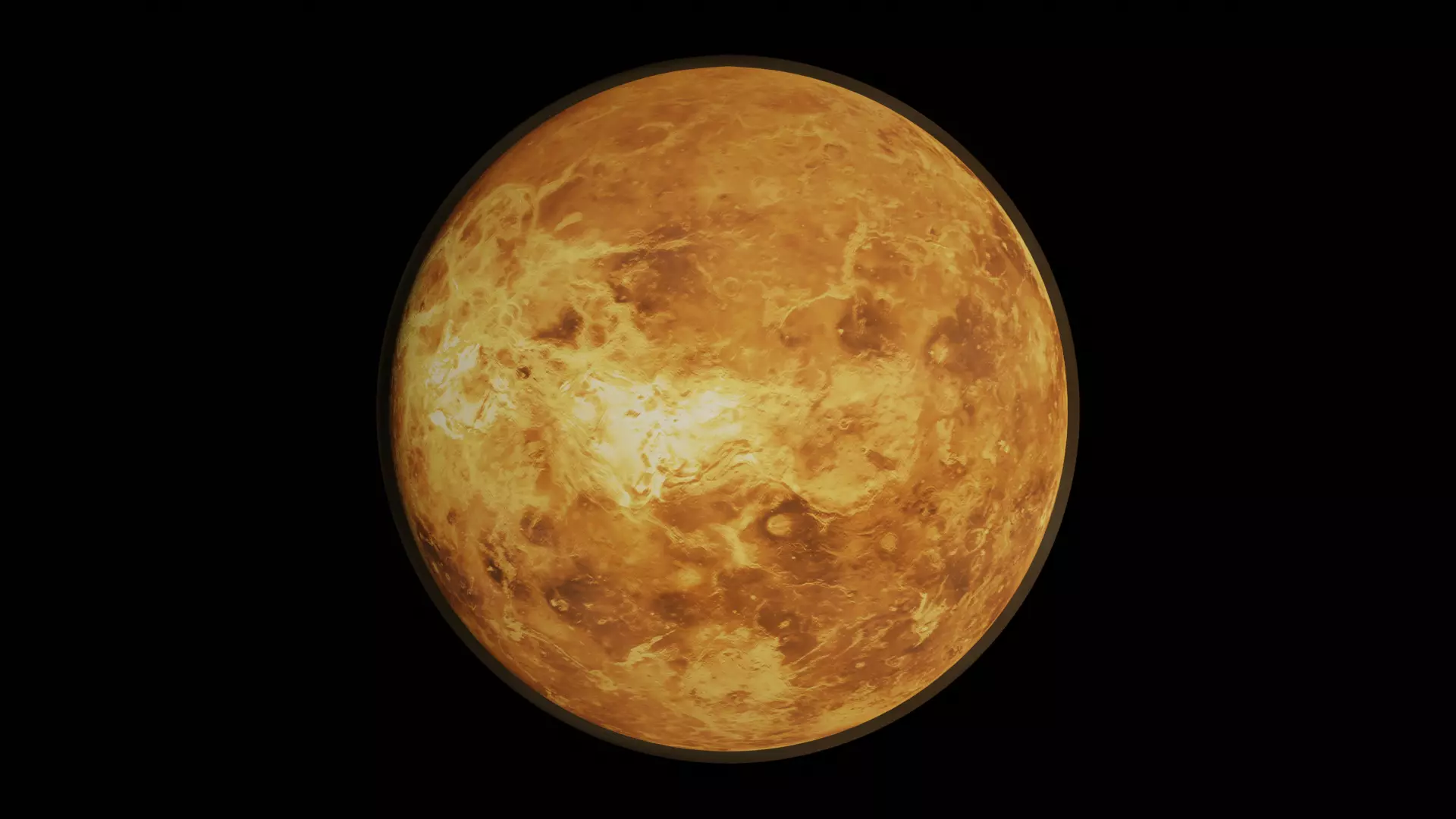 Venus planet Low-poly 3D model_0