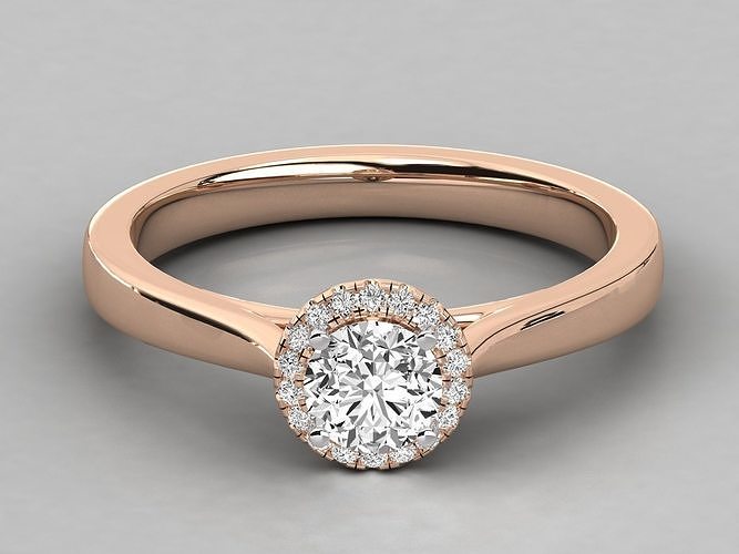 Women solitaire ring 3dm stl render detail  3D print model