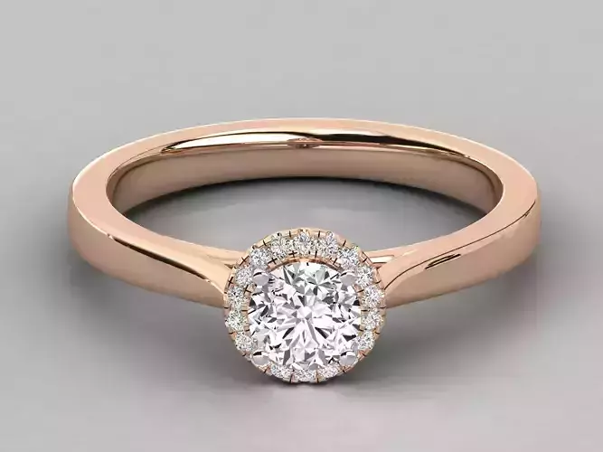 Women solitaire ring 3dm stl render detail 