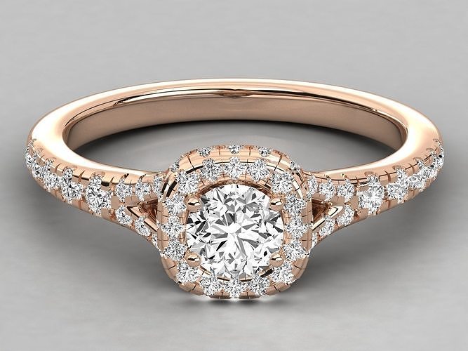 Women solitaire ring 3dm stl render detail  3D print model