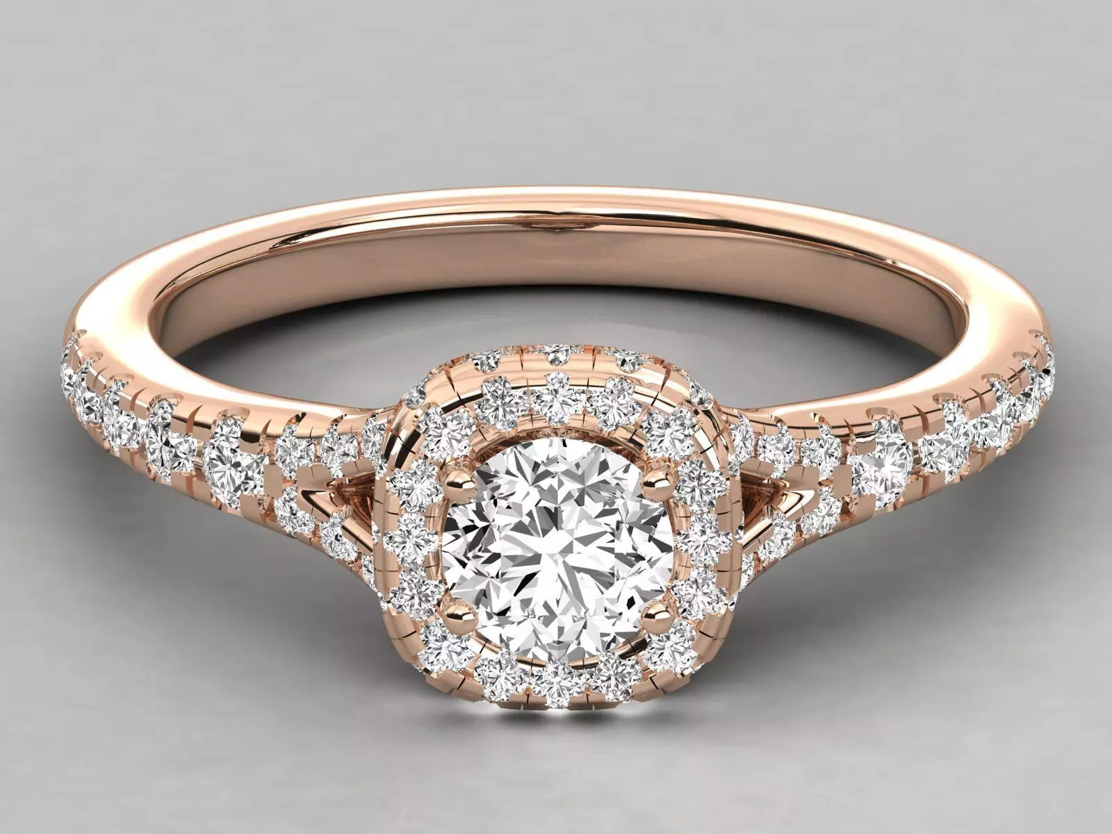 Women solitaire ring 3dm stl render detail  3D print model_0