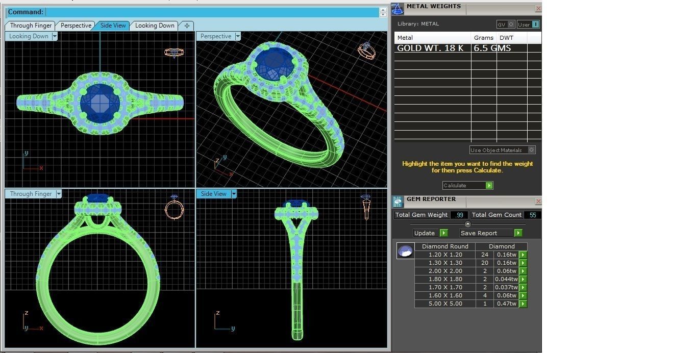 Women solitaire ring 3dm stl render detail  3D print model_2