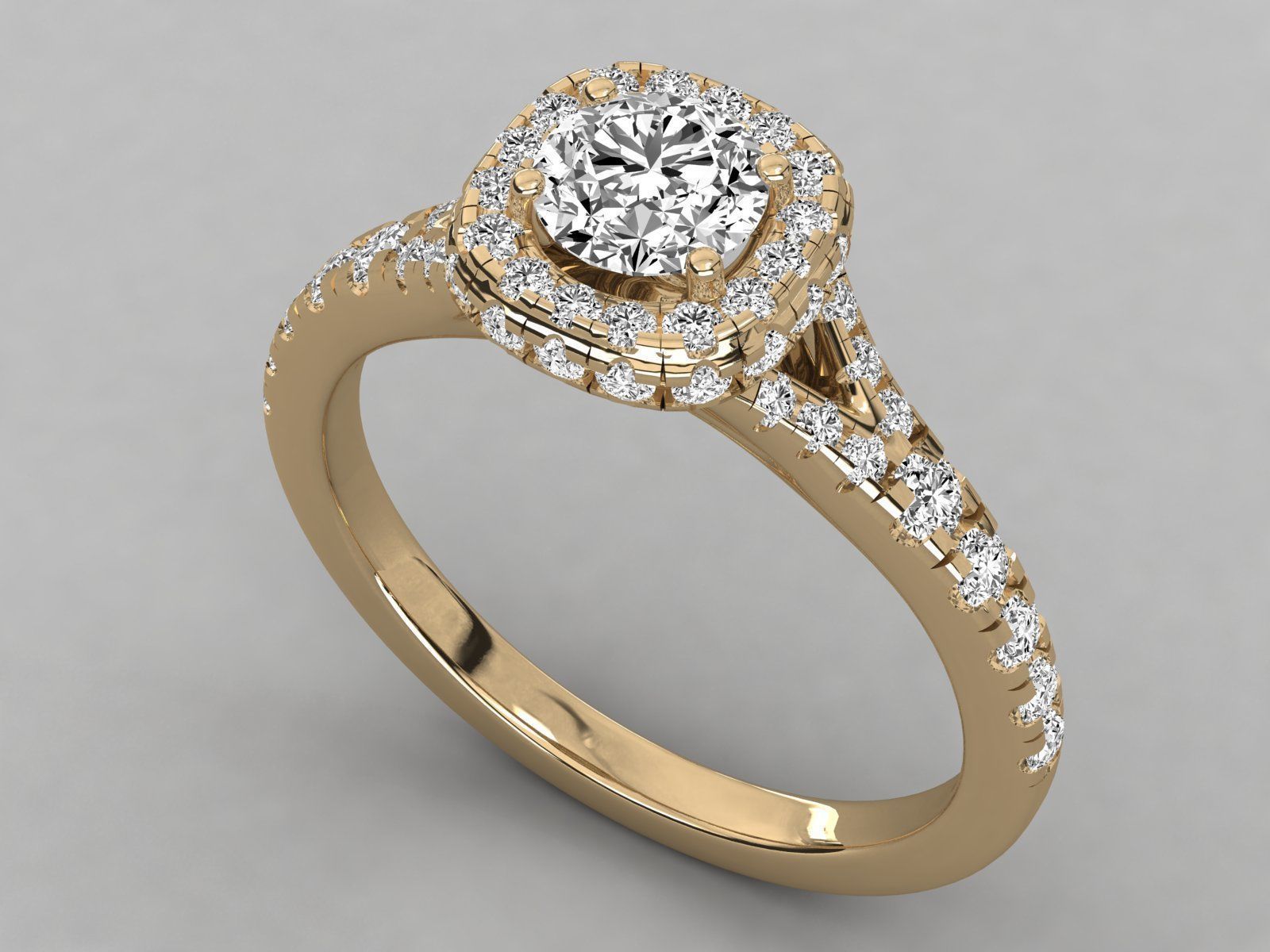 Women solitaire ring 3dm stl render detail  3D print model_9