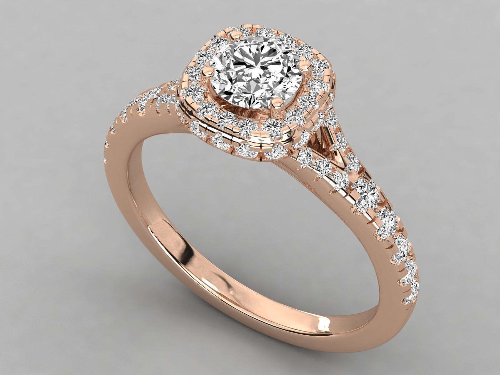 Women solitaire ring 3dm stl render detail  3D print model_3