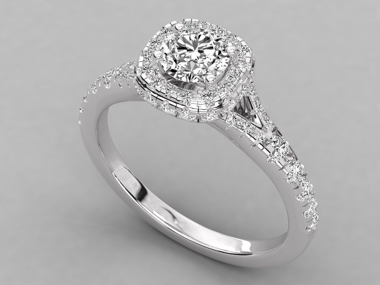 Women solitaire ring 3dm stl render detail  3D print model_6