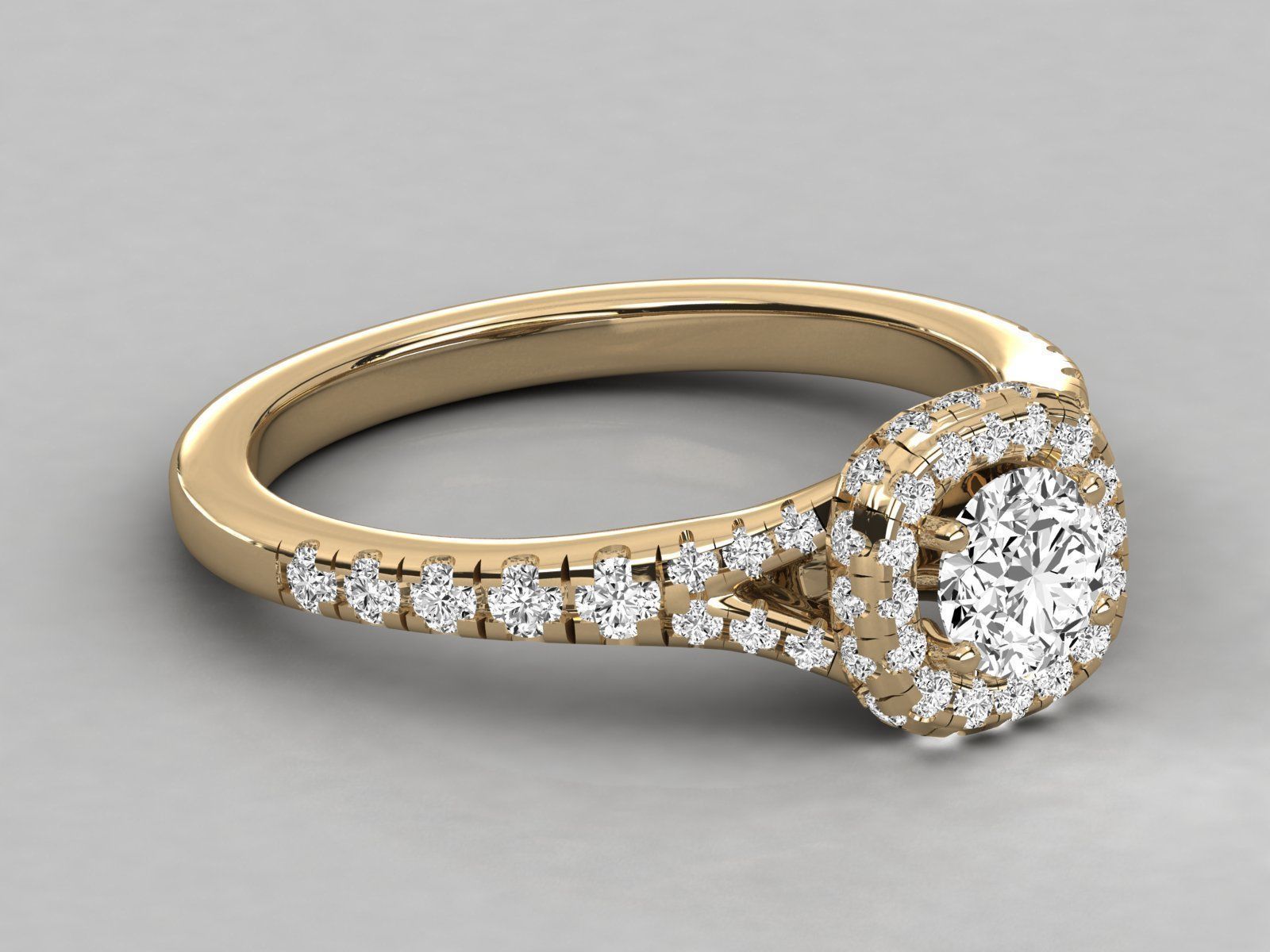 Women solitaire ring 3dm stl render detail  3D print model_8