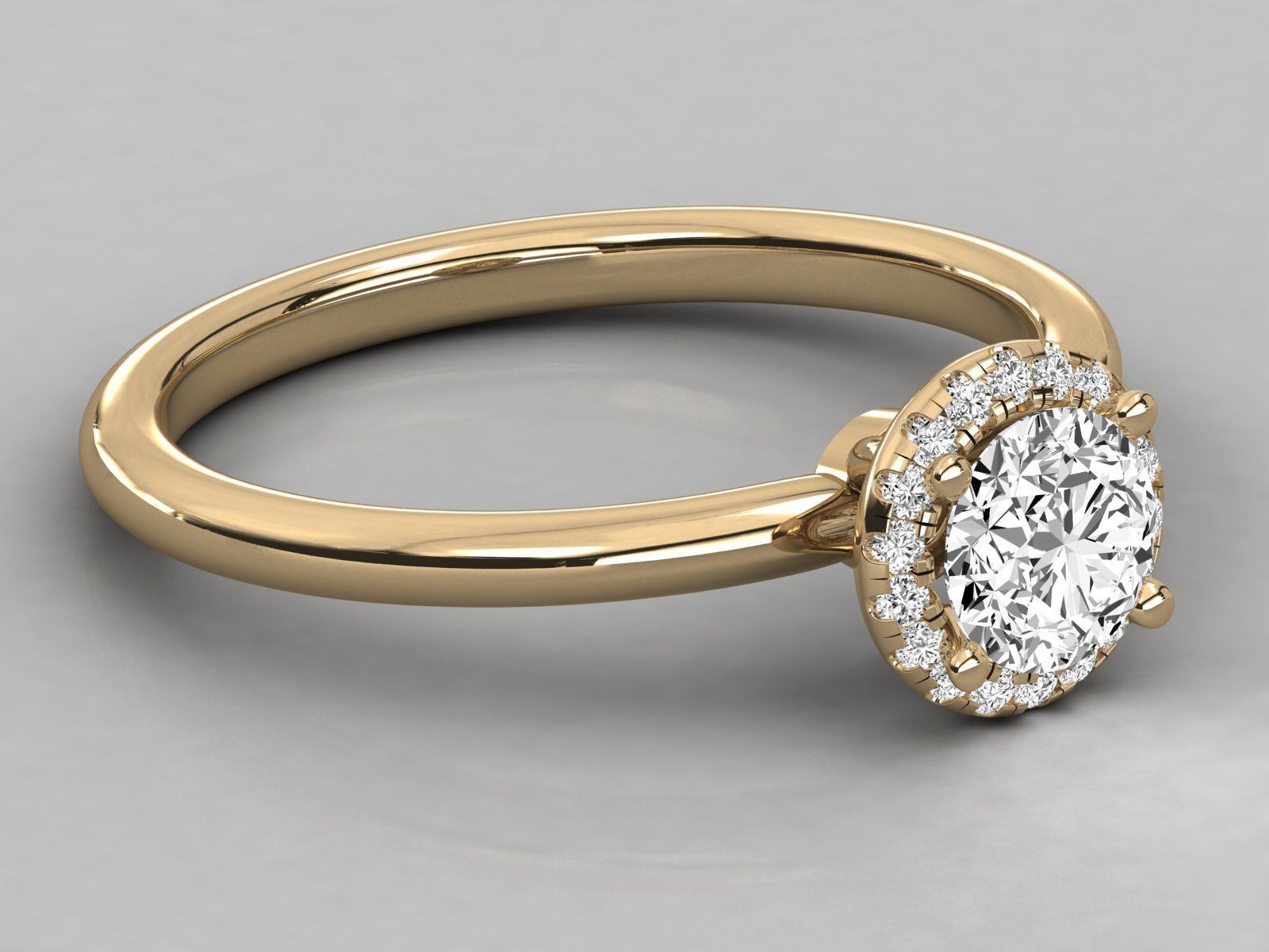 Women solitaire ring 3dm stl render detail  3D print model_7