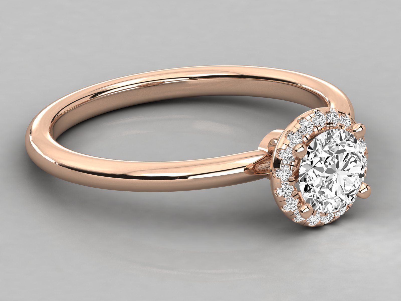 Women solitaire ring 3dm stl render detail  3D print model_1
