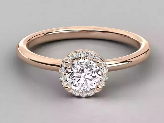 Women solitaire ring 3dm stl render detail 