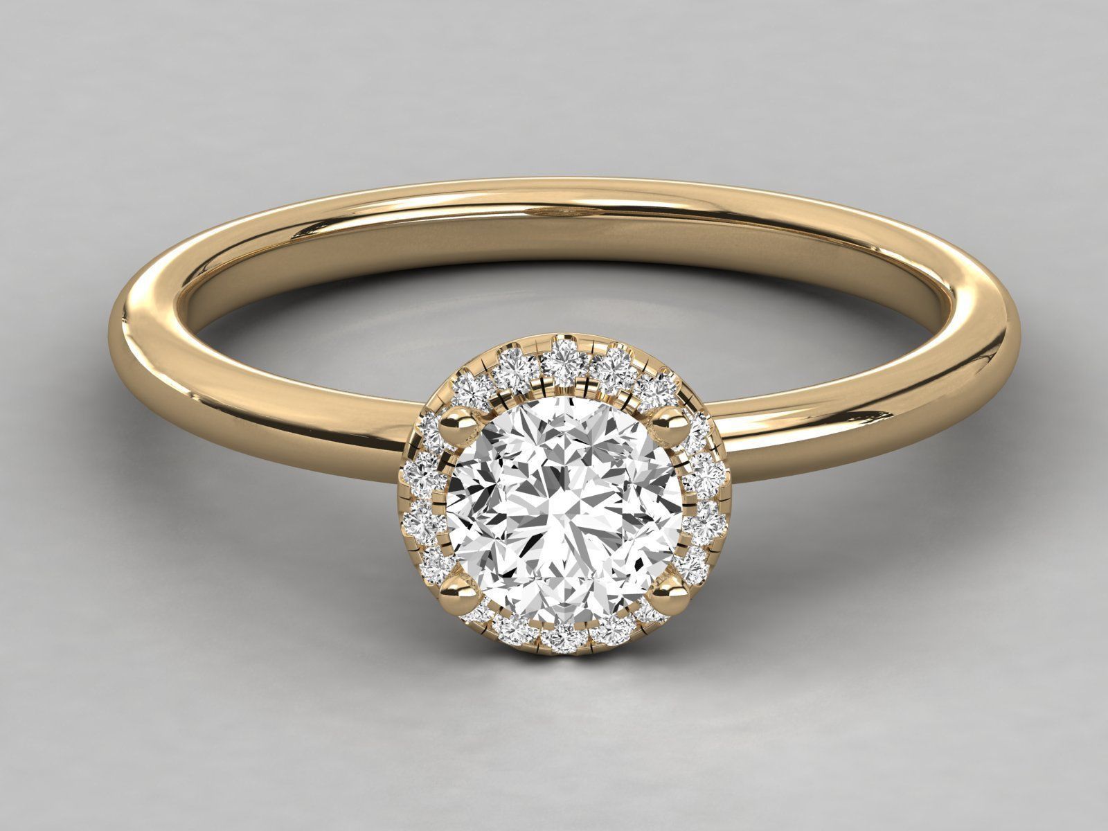 Women solitaire ring 3dm stl render detail  3D print model_9