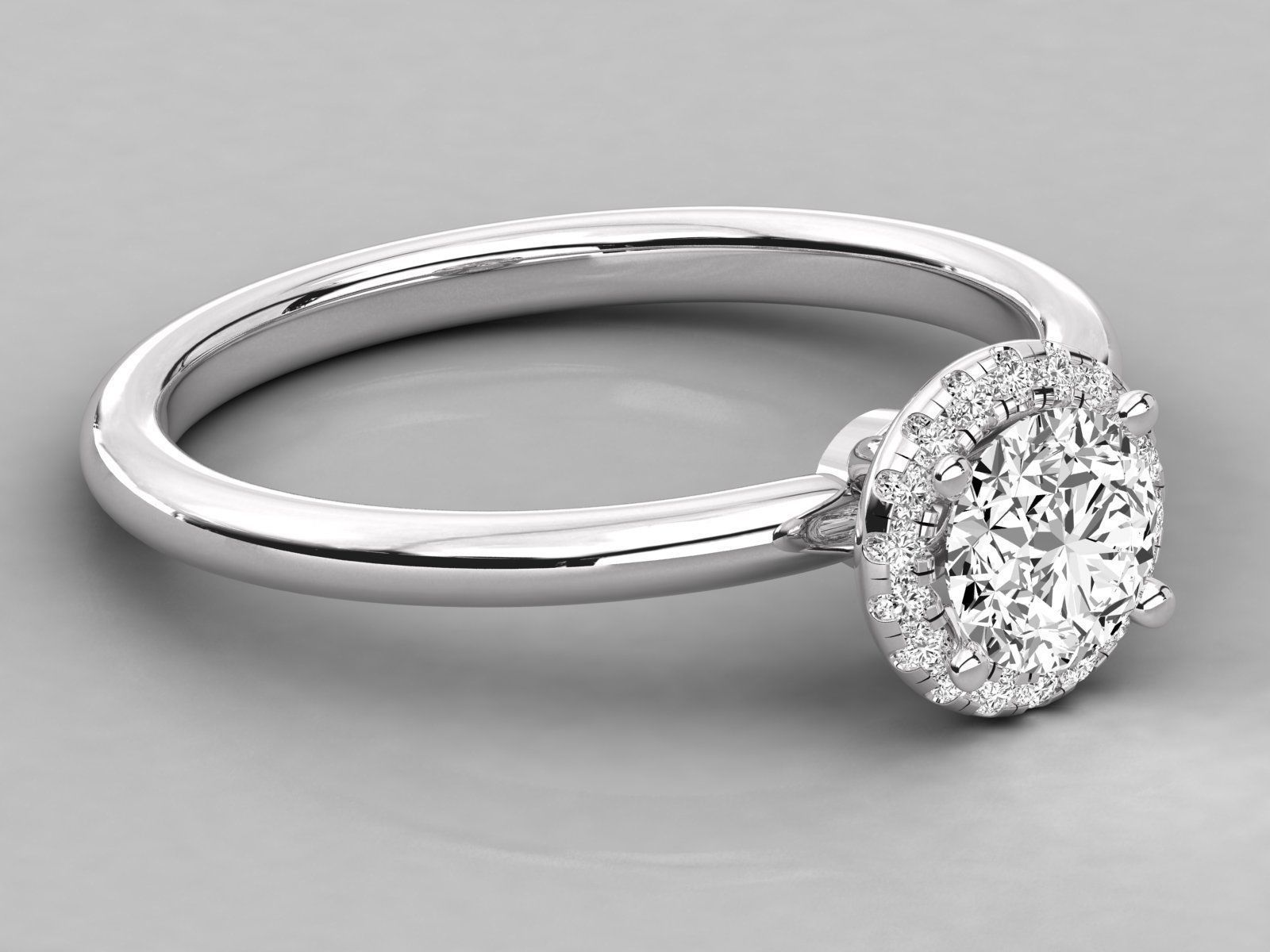 Women solitaire ring 3dm stl render detail  3D print model_3