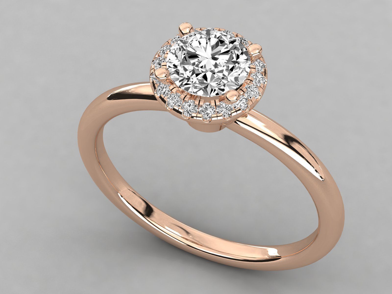 Women solitaire ring 3dm stl render detail  3D print model_2