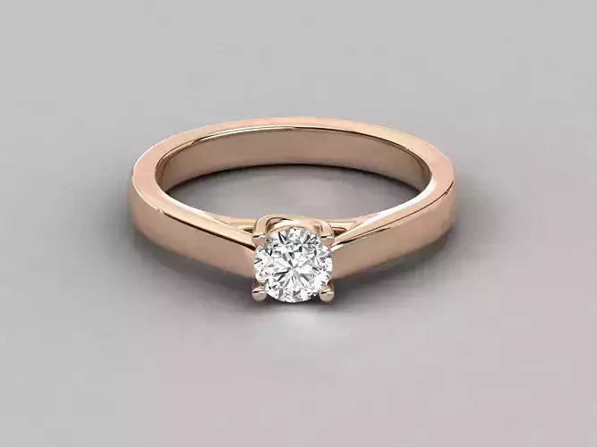 Women solitaire ring 3dm stl render detail 