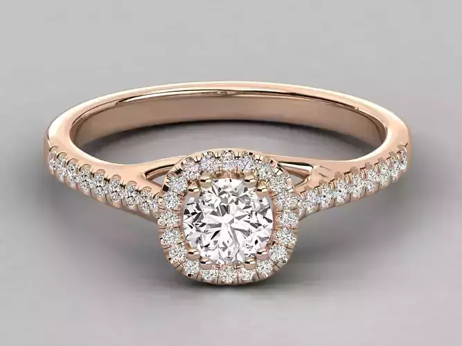Women solitaire ring 3dm stl render detail  3D print model