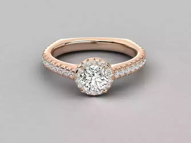 Women solitaire ring 3dm stl render detail 