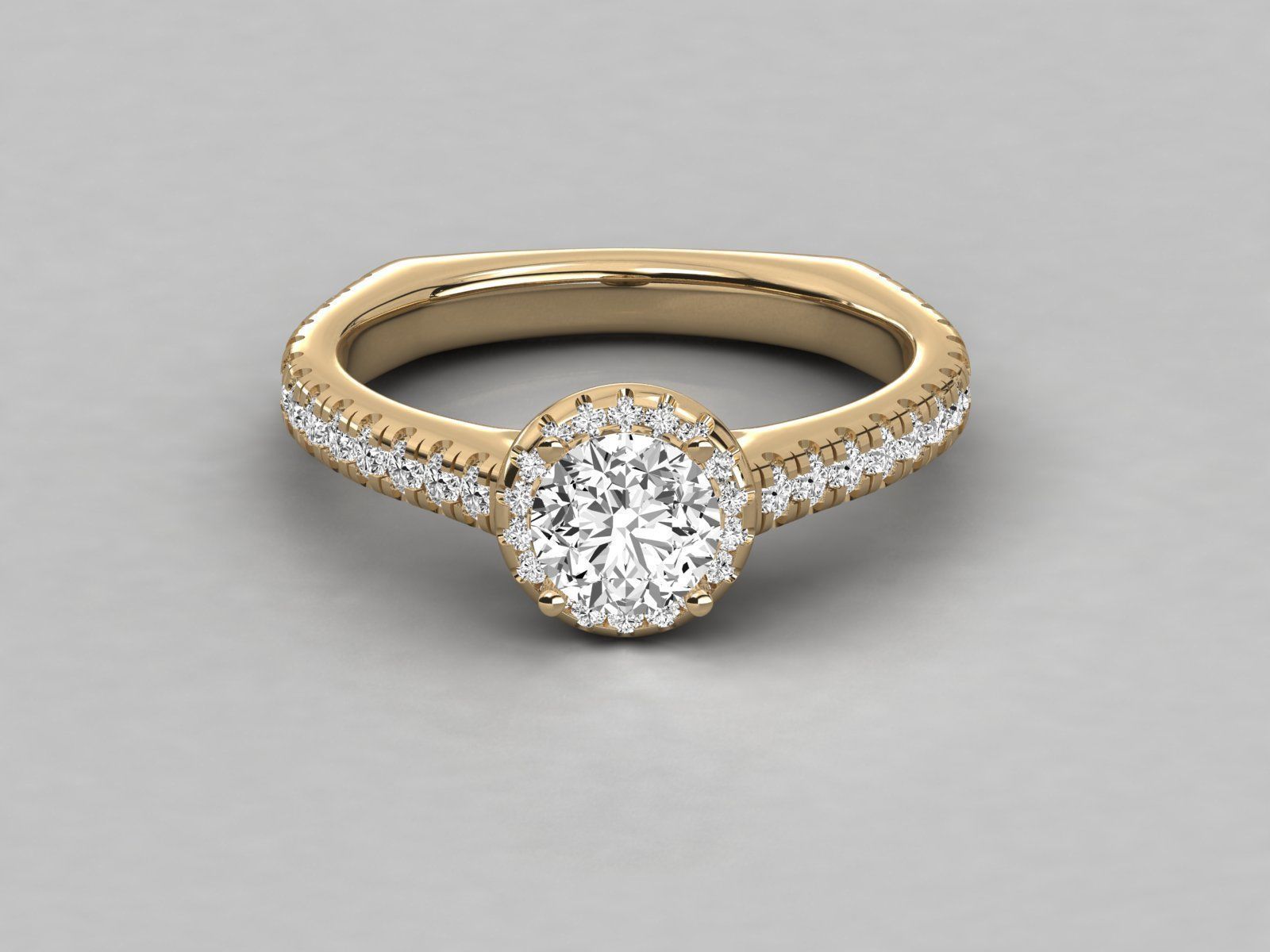 Women solitaire ring 3dm stl render detail 3D print model_10